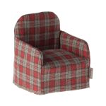Maileg Chair, Mouse – Red checker