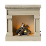 Maileg Fireplace, Mouse – Off white