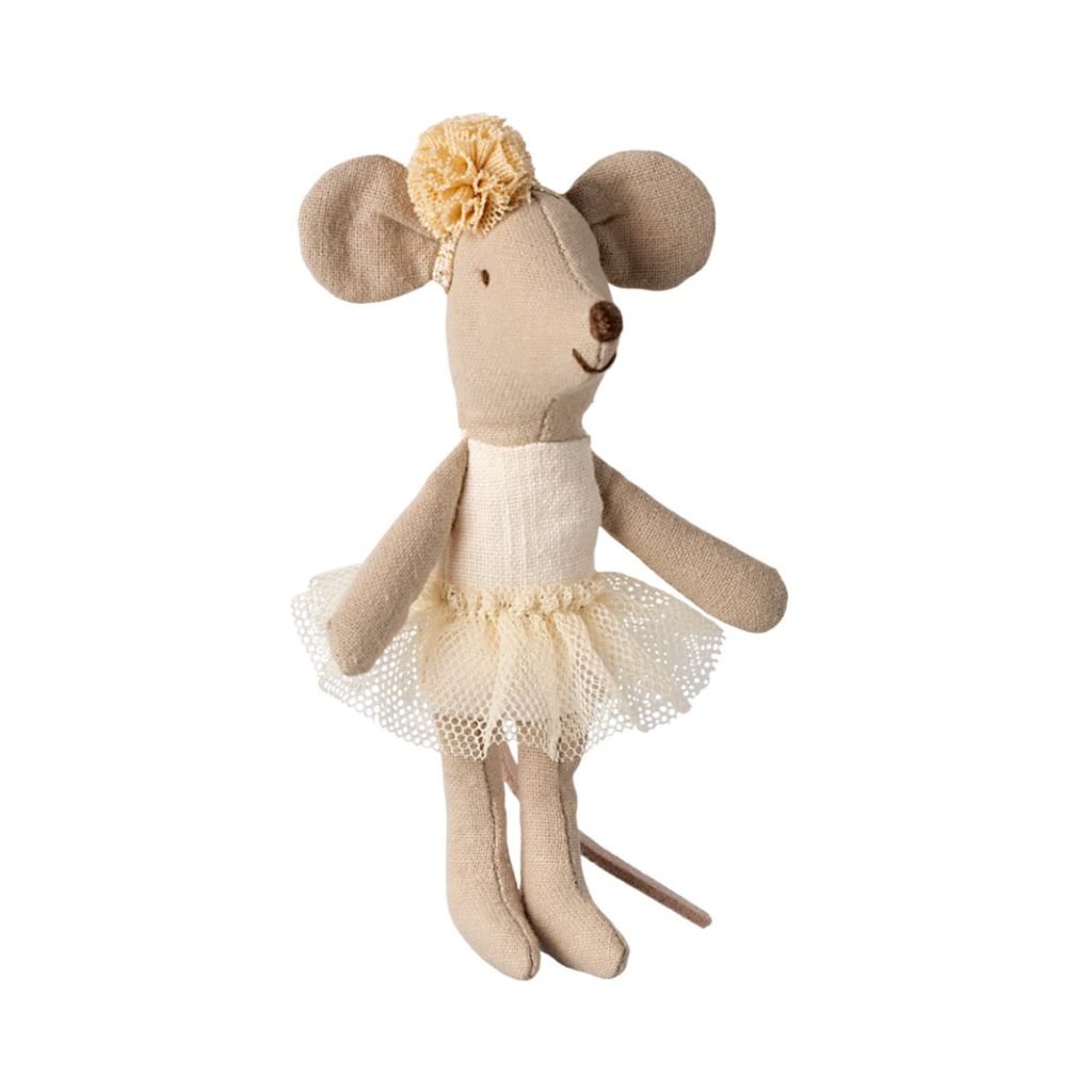 Maileg Ballerina mouse, Little sister – Off white