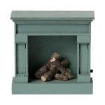Maileg Fireplace, Mouse – Blue