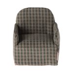 Maileg Chair, Mouse – Green checker