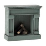 Maileg Fireplace, Mouse – Blue