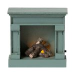Maileg Fireplace, Mouse – Blue