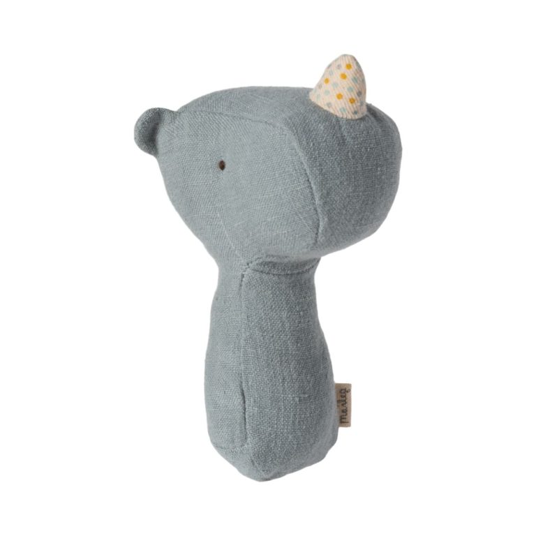Maileg Lullaby Friends Nashorn-Rassel - Staubblau