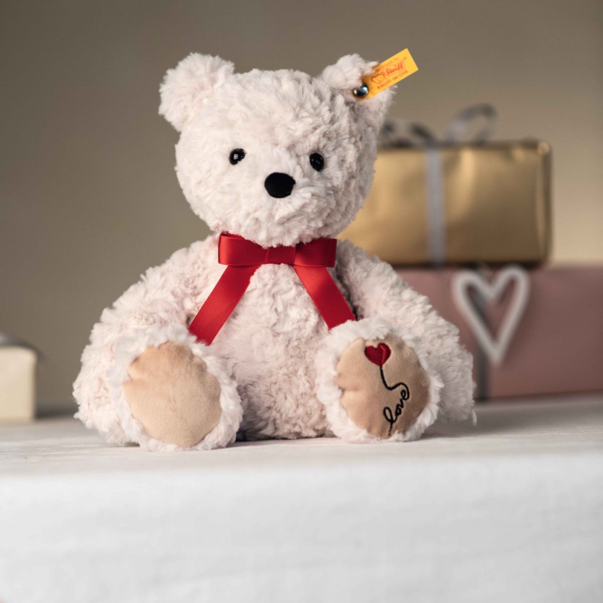 Steiff Jimmy Medvjedić Love, 30 cm, Bijeli – My snowdrop