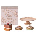 Maileg Cakes and cakestand, Mini