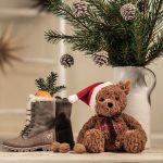 Jimmy Teddy bear 30 brown Christmas, Steiff