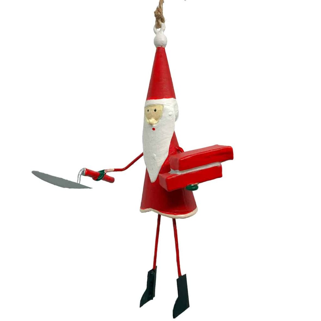 Метален Орнамент, Santa Bricklayer, G-Bork