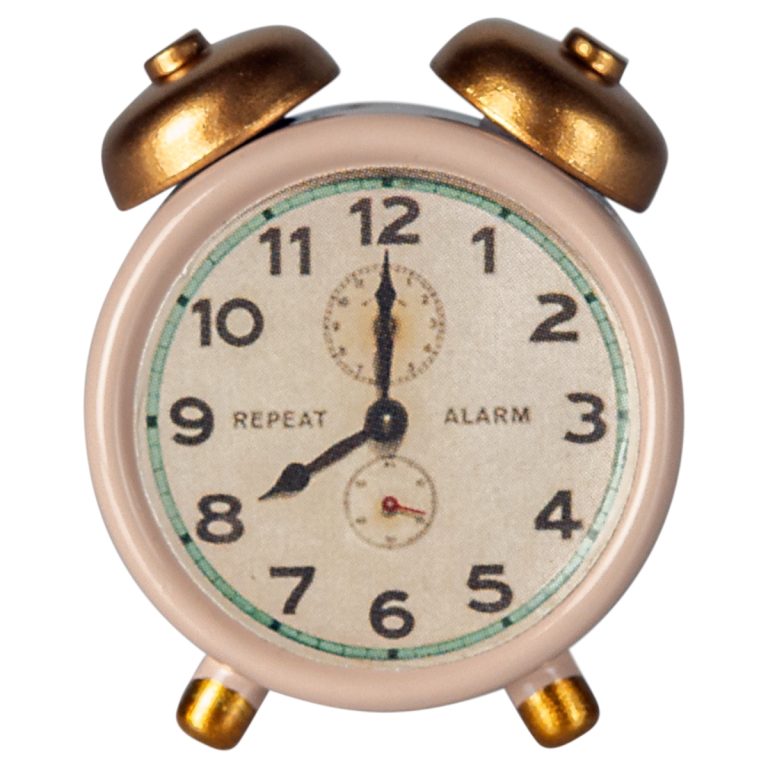 Maileg Alarm Clock, Mouse - Powder