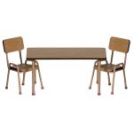 Maileg Table and chair set, Mouse – Dark powder