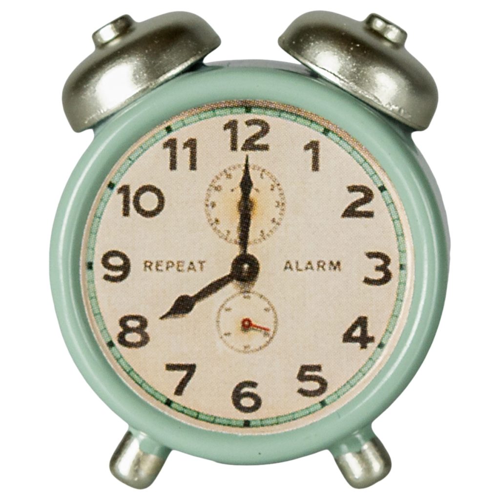 Maileg Alarm clock, Mouse – Mint