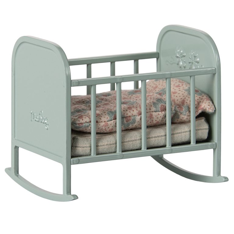 Maileg Cradle, My - Blue mint