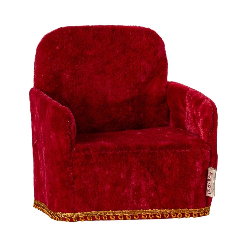 Maileg Folding chair, Mouse – Red