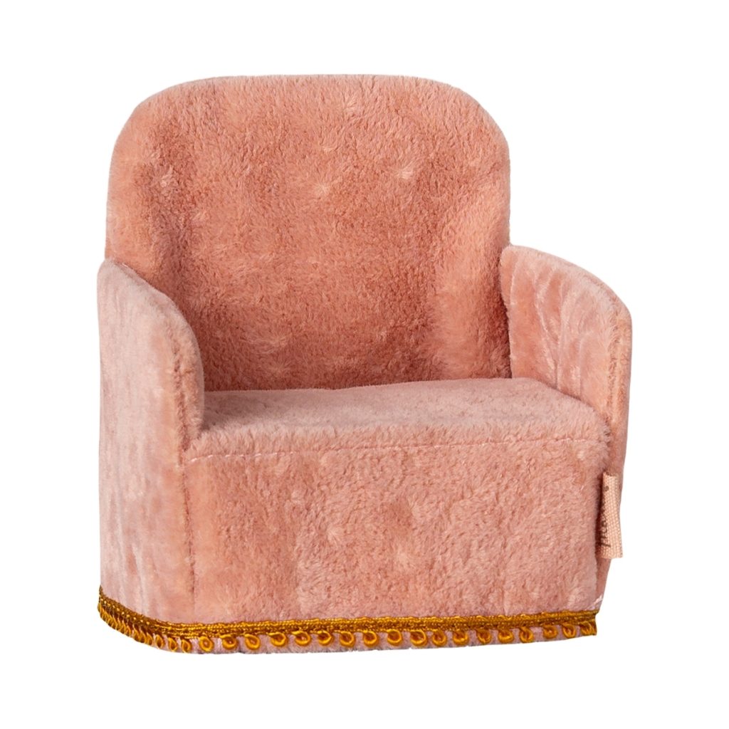 Maileg Folding chair, Mouse – Rose