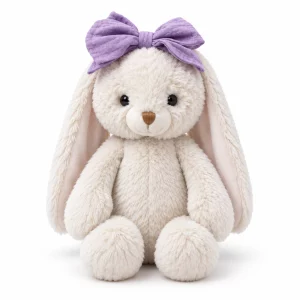 Marshyellow White Hoppy Bunny, Lavender Cake Ribbon