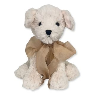 Marshyellow Oliver Puppy, French Vanilla Scarf