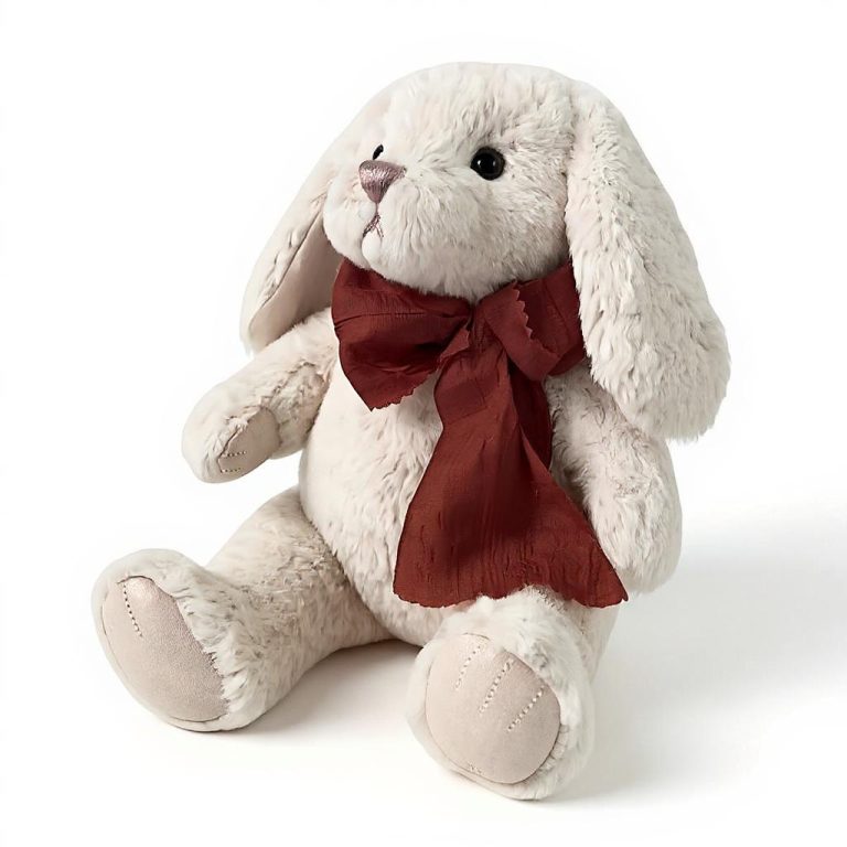 Marshyellow White Cinnabun Rabbit, Chocolate Brownie Scarf
