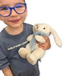 Marshyellow, White Cinnabun Rabbit, Blue Bow Tie - Gallery Image