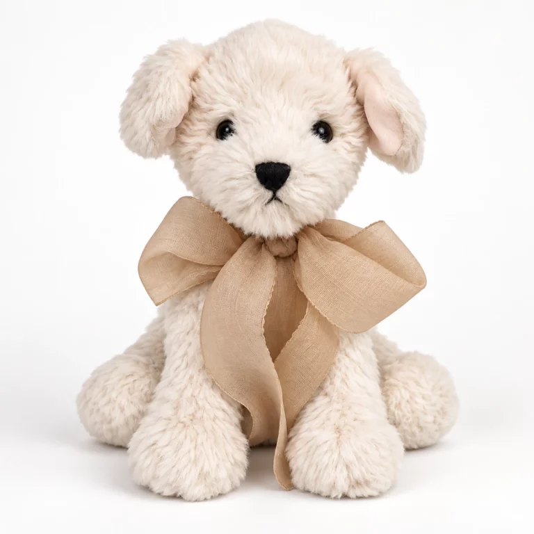 Marshyellow Oliver Puppy, French Vanilla Scarf