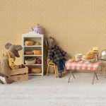 Maileg Brown checked shirt and pants, Dad mouse