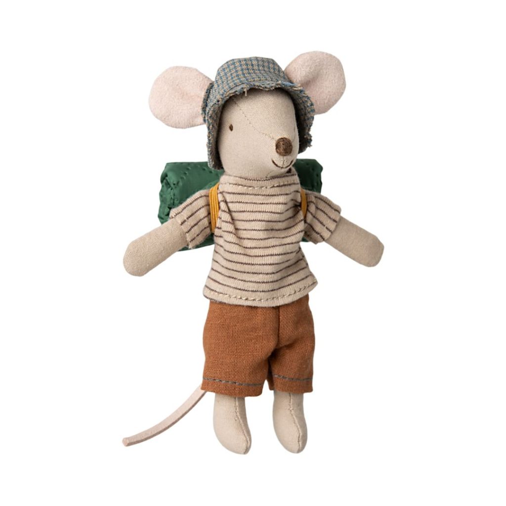 Maileg Hiker Mouse Big Brother, Thin stripes 2025