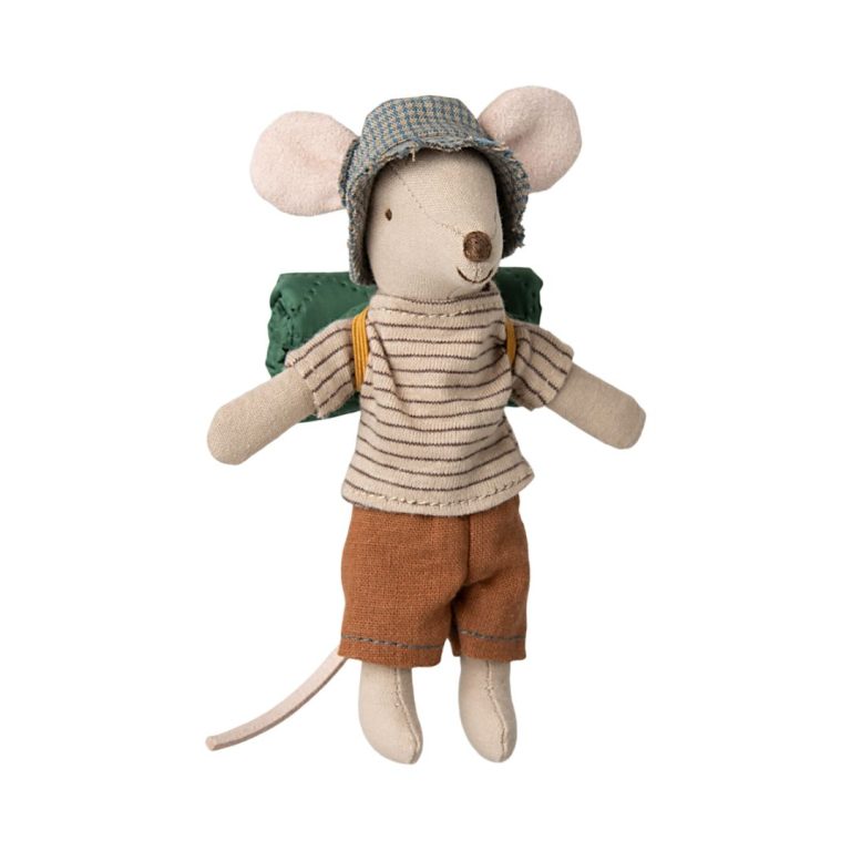 Maileg Hiker Mouse Big Brother, Thin stripes 2025