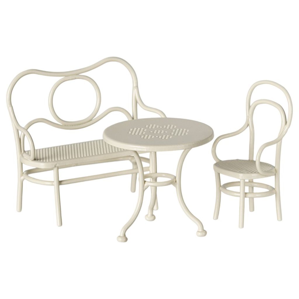 Maileg Café set, Mouse, Small – Off white