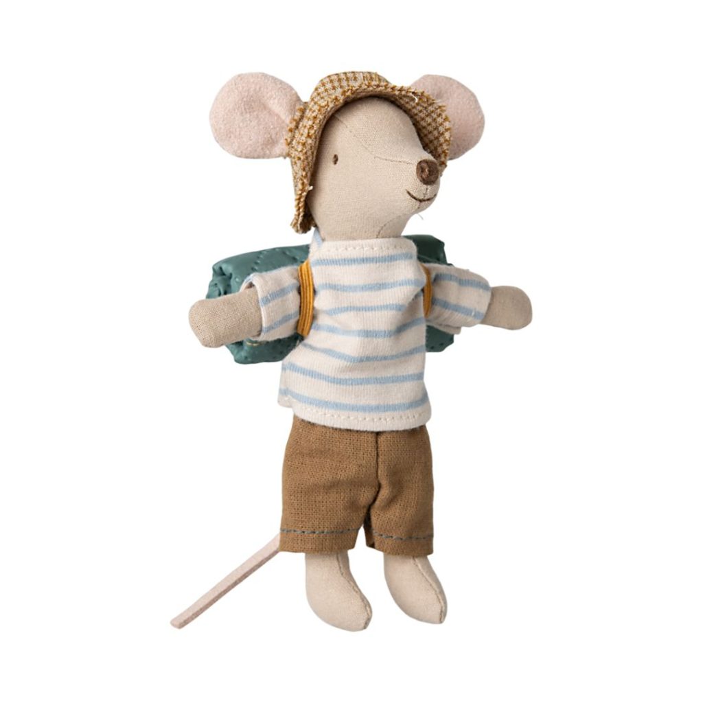 Maileg Hiker mouse, Big brother – Stripes, 2025
