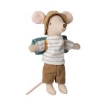Maileg Hiker mouse, Big brother – Stripes, 2025