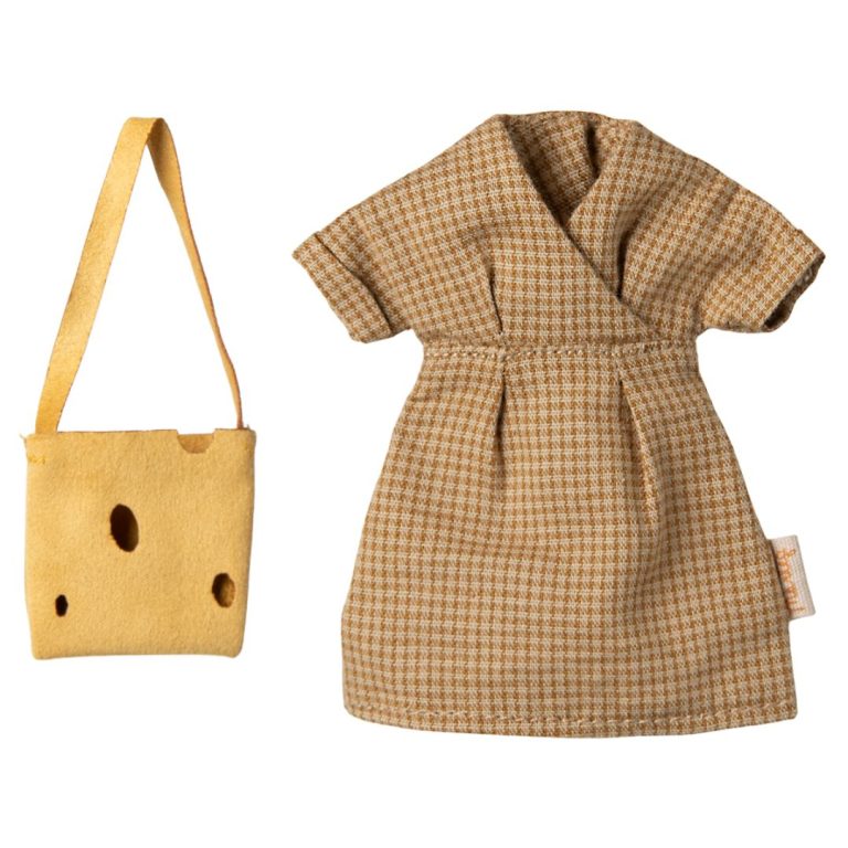 Maileg Mum Mouse Clothes – Dress with Bag