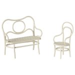 Maileg Café set, Mouse, Small – Off white