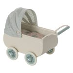 Maileg Pram with baby mouse – Mint