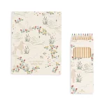 Детска книжка за оцветяване с комплект от десет цветни моливи – преносима креативна активност за деца над 3 години