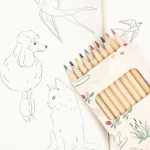 Konges Sløjd, Coloring Book And Pencils, Mizumi - Gallery Image