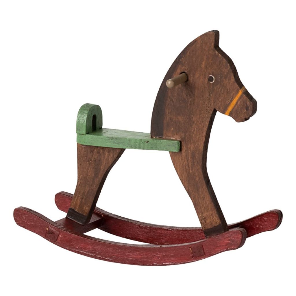 Maileg Rocking horse, Mouse – Dark brown