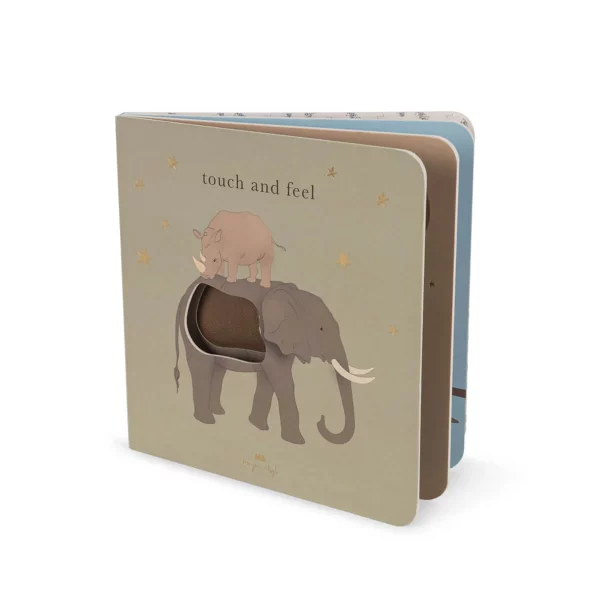 Touch and Feel Book – Safari (KS101711): sensory book with fluffy, crinkly and colorful textures, teaches animals and stimulates fine motor skills for babies 6+ m