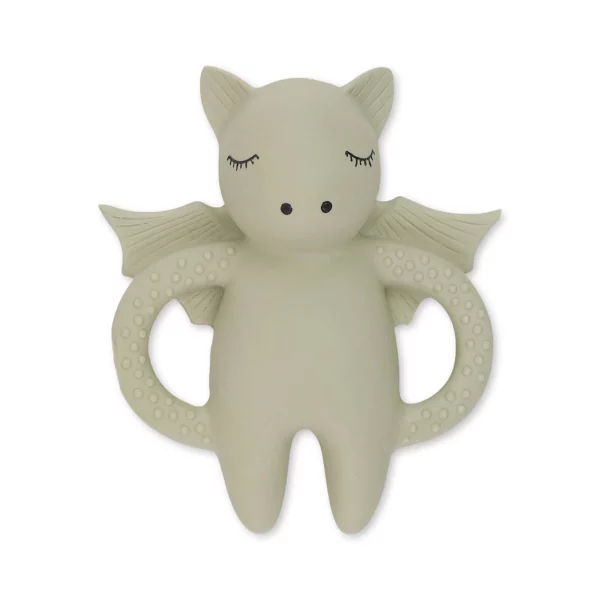 Rubber teether in the shape of a bat made of 100% natural rubber, hand-painted, 13×10 cm, for babies over 0 months