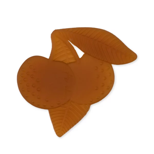 "Flat baby teether "fruit" made of natural rubber - to soothe gums during teething, comfortable for little hands.