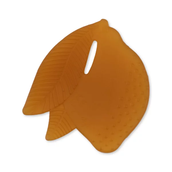 "Flat baby teether "fruit" made of natural rubber - to soothe gums during teething, comfortable for little hands"