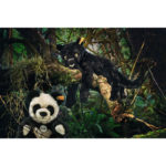Steiff, Manschli Panda 24 cm, Black / White, Sitting - Gallery Image