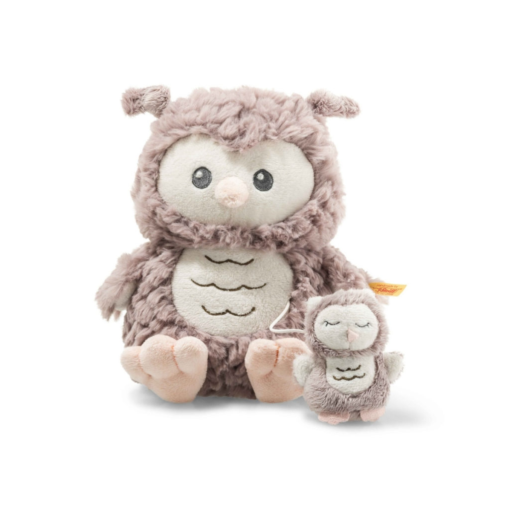 Steiff, Ollie Owl Music Box, 21 cm, Pink Brown