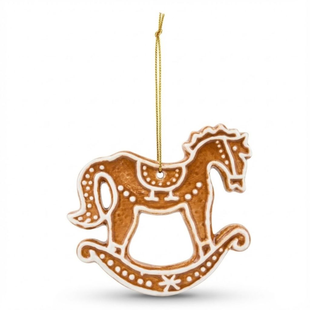 Christmas Ornament, Gingerbread Rocking Horse, My snowdrop