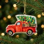 Christmas Ornament, Pickup Truck with Christmas Tree, My snowdrop - Gallery Image