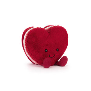 Jellycat Amuseables Arlette Heart Macaron (Red) – Macaron de Pluș