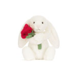 Jellycat, Cream Bunny with Rose - Gallery Image