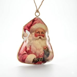 Christmas Ornament, Retro Santa Claus, My snowdrop