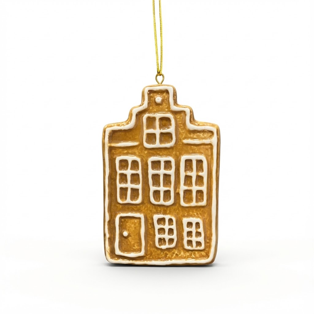 Christmas Ornament, Gingerbread House "Amsterdam", My snowdrop