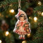 Christmas Ornament, Vintage Girl with a Bell, My snowdrop - Gallery Image