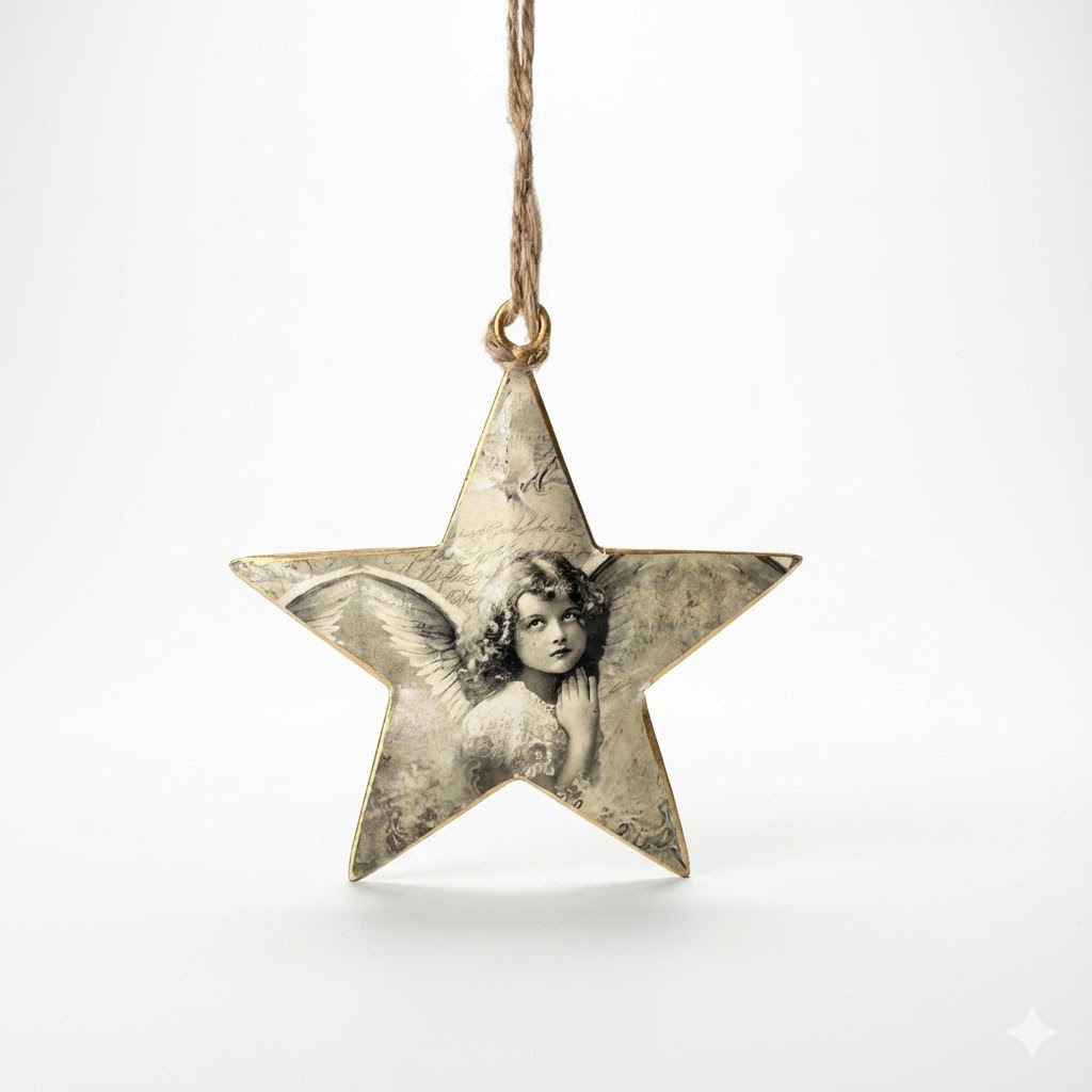 Christmas Ornament, Christmas Ornament Star 8 cm, My snowdrop
