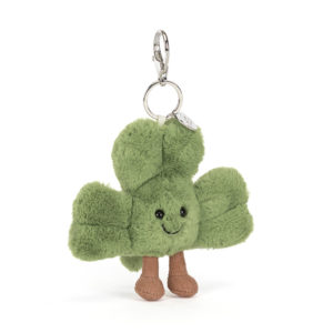 Jellycat Amuseables Siofra Shamrock Bag Charm – Accesoriu de Geantă din Pluș